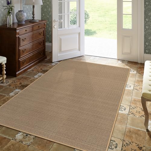 Lahome Farmhouse Entryway Rug, 3x5 Washable Area Rugs for Kitchen Bedroom