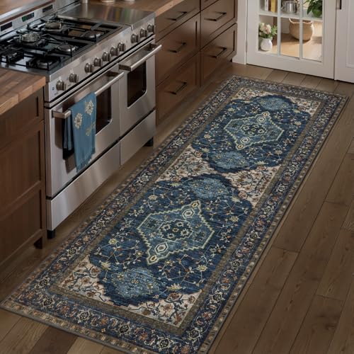 Tangsoo Oriental 2x6 Washable Runner Rugs for Hallways, Non Slip Runner Rug