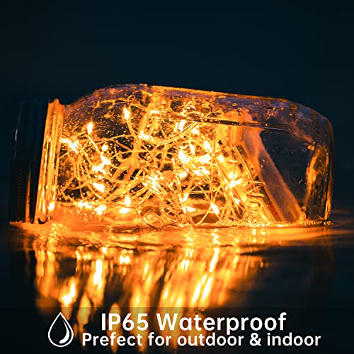 Yiaht 12 Pack Fairy Lights Battery Operated String Lights 7 Feet 20 Led Waterproof Christmas Lights Silver Wire Firefly Starry Moon Lights for Bedroom DIY Party Wedding Patio Christmas