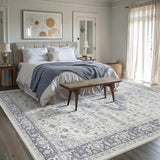 8x10 Area Rugs,Large Rugs for Living Room(Blue)