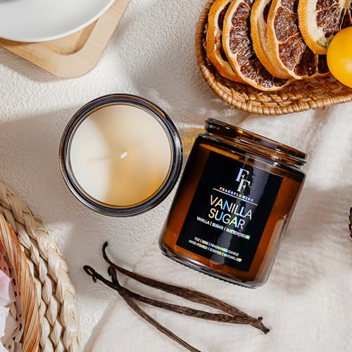 Vanilla Sugar Scented Candle for Home, Soy Wax, 7 oz