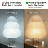 Akari Noguchi Rice Paper Lamp • Japanese Paper Lantern Lamp • Japanese Japandi Floor/Table Lamp for Soft Ambient Lighting (Akari)