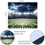 Emvency Tapestry Stadium Football Stadium Field Light Night Football Turf Home Decor Wall Hanging for Living Room Bedroom Dorm 60x80 Inches