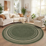 GarveeHome 6ft Washable Round Rug Large Bedroom Easy Jute Area Rugs