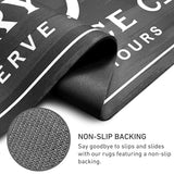 KOZYFLY Laundry Room Rug Runner 20"x60" Non Slip Kitchen Rugs Washable Laundry Room Mat Waterproof Mudroom Floor Carpet Runner Farmhouse Decor, 1.7x5ft, Dark Grey, Wash and Dry