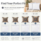 20x20 Pillow Inserts Set of 2, Soft Hypoallergenic Square Throw Pillow Inserts for Couch, Sofa – Oeko-TEX Certified Virgin Down Alternative Filling, Machine Washable