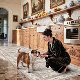 Washable 3x10 Hallway Kitchen Runner Rug Non-Slip Neutral Beside Carpet