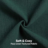 Pack of 2 Faux Linen Throw Pillow Covers 16x16 Inch,Teal