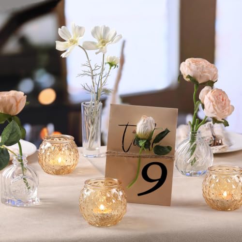 20 Pcs Gold Votive Candle Holder2.95"x2.56" Tea Light Candle Holder