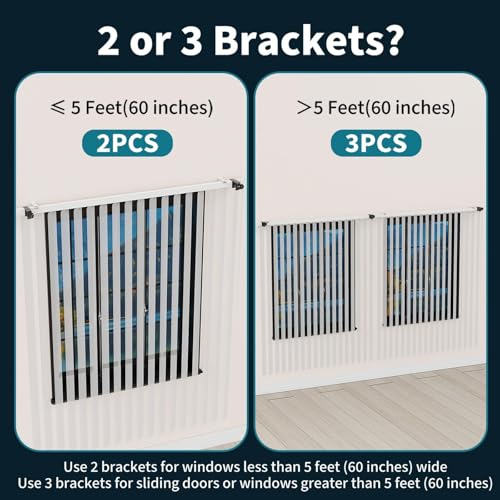 Over Blinds Curtain Rod Brackets for 1–2" Headrail Depth, Black 2PK | No Drill | Measure Before Ordering | Outside-Mount Blinds | Secure E-Clamp Grip