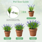 Gipsot 15 Bundles Artificial Faux Plants Flowers UV Resistant No-Fade, Adjustable Height Fake Greenery Indoor & Outdoor Decor for Window Garden Porch Patio Pathway Hanging Planter Front Yard, Purple