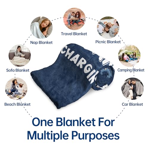 Leebbsin Funny Gifts for Husband Fathers Day, Husband Birthday Gift, Husbands is Charging Sloth Blanket, Anniversary Wedding Gifts for Husbands from Wife, Gift for Him Christmas 60" x 50"