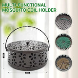 Mosquito Coil Holder, Portable Mosquito Coil Burner, Suitable for Indoor and Outdoor Camping (Bronze)