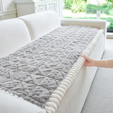 Fuzzy Couch Covers for Dogs, Non Slip Thick Dog Couch Cover Protector, Plush Pet Couch Covers for Sofa Washable, Soft Sofa Cushion Slipcovers Pet Friendly(1PC, Light Grey, 27.6”x70.9”)