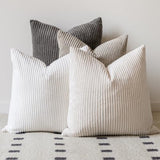Decorative Corduroy Throw Pillow Covers 18x18 Inch Neutral