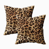 EMMTEEY Cheetah Print Pillow Covers, Western 18x18 Throw Pillow Cover Set of 2 Leopard Print Couch Pillow Cases Decorative Square Throw Pillows for Home Living Room Bedroom Bed Sofa Cushion Cover