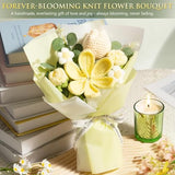 Birthday Gifts for Women Self Care Package Get Well Soon Gift Baskets, Thinking of You Sympathy Gift Set w/ Crochet Flower Bouquet, Unique Christmas Spa Gifts for Women Mom Her Best Friend Sister Wife