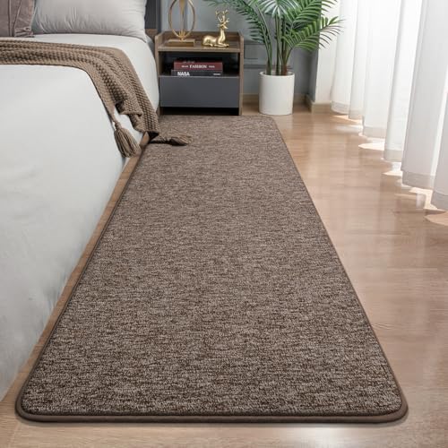 Modern Hallway Runner Rug, 2x6 Brown Washable Non Slip Runner Rug