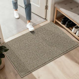 BEQHAUSE 2x3 Entryway Rug Indoor Door Mat Non-Slip Washable, Light Beige