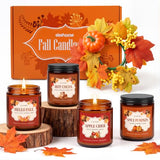 SLASHOME Fall Candles Set for Home Fragrance, 4 Pack 7 oz