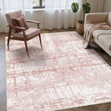 4x6 Area Rugs, Pink Abstract Rug for Bedroom,Living Room