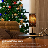 Table Lamp for Bedroom, 3 Way Dimmable Touch Bedside Lamp, Small Lamp with 2 USB C+A Charging Ports, Black Nightstand Lamps for End Table, Living Room, Desk, Bulb Included