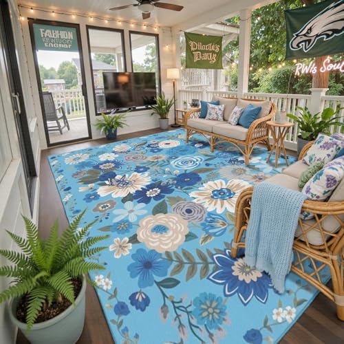 Floral Area Rugs 10x14 for Living Room Large Rug for Bedroom