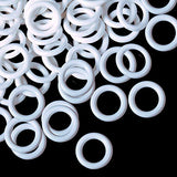 Boao 100 Pieces Clear Roman Blind Curtain Rings, Plastic O-Rings for Roman Shades(13 mm,White)