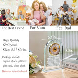 Movdyka 50th Birthday Gifts for Women Men - Crystal Clock Gifts Personalized 1976 50 Year Old Birthday Present for Her Him - Happy 50th Birthday Gifts Ideas for Mom Dad Unique