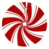 36 Inch Red Swirl Christmas Tree Skirt Sweet Candy Cane Red and White Ornaments Home Party Decoration