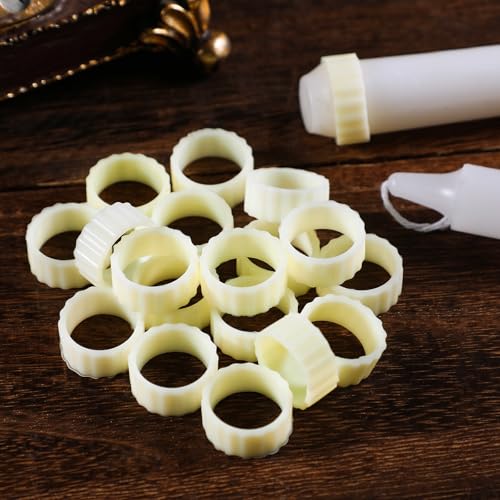 Pushglossy 20 Pack Rubber Taper Candle Hugger Grips Rings Holders Stay Put Candle Grips Inserts Keep the Bougie Upright and in Place for Taper Bougie Cups