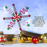Ornativity Candy Snowflake Tree Topper - Peppermint Candy Cane Sour Belt Jelly Licorice Star Snowflakes Christmas Tree Top Decorations Xmas Holiday Toppers Decor 10"