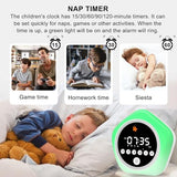 Kids Alarm Clock, Ok to Wake Clock for Kids, Toddler Sleep Training Alarm Clock with Red Green Light, Teaches Time Management & Bedtime Routine, Perfect Clock Gift for Kids