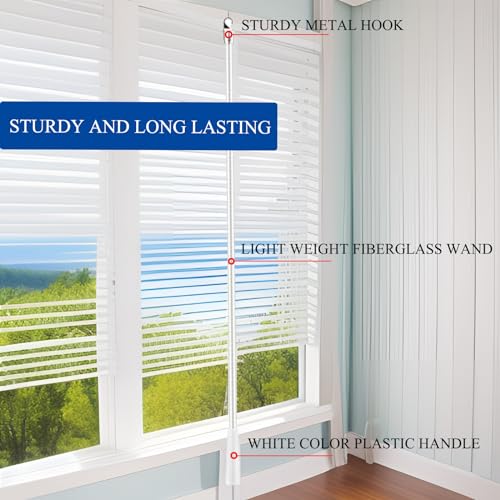 JUYO VONSAN Curtain Pull Wand Blinds 5pcs 12 inch Wand Fiberglass Vertical Blinds Replacement Parts Blind Tilt Wand (5, 12 Inch in Length)