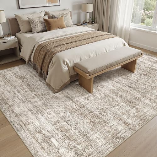6x9 Area Rugs Abstract Distressed Washable Large Living Room Rug