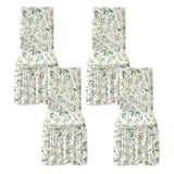 Dining Chair Covers with Skirt Stretch Dining Chair Cover with Printed Design Removable Long Ruffled Skirt Parson Chairs Slipcovers for Kitchen Banquet Wedding Set of 4 YHYT01-5