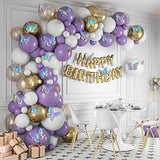 Laser Butterfly Wall Decor, 48Pcs 2 Styles 3 Sizes Butterflies for Birthday Cake Cupcake Toppers, 3D Paper Iridescent Sticker Graduation Grad Cap Decorations Baby Shower Girl Room Nursery Decals