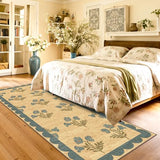 Non Slip Kitchen Runner Rug, 2x6 Blue Floral Hallway Runner Rugs