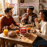 slashome Spice Cinnamon Scented Candle, 12 Oz 3-Wick Soy Wax Fall Decor