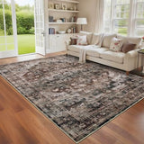 GarveeHome 6x9 Rugs for Living Room Washable Area Rug Brown