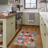Green Washable 2x3 Entry Rug, Small Rugs for Kitchen Bathroom Door Mat