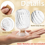moonoom Helix Shaped Match Holder, Glass Matches Cloche for 3.5 Inch, Upside Down Match Holder Jar for Scented Candle on Dining Table Fireplace Bathroom Decoration, Not Include Matches