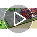 Kids Rug 3'3" x 5'2" City Life Playmat Area Rug Car City Map Washable Traffic Road Educational Learning Nursery Rug Carpet for Children Playroom Living Room Bedroom Classroom Decor Green