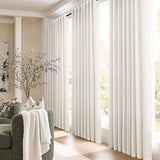 Natural Cream Linen Curtains 84 Inch Length 2 Panels for Living Room Bedroom, Light Filtering Sheer Curtains 84 Inches, Modern Farmhouse Grommet Semi Sheer Soft Privacy Drapes
