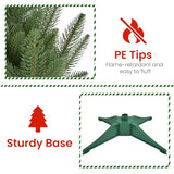3FT Tabletop Mini Christmas Tree, Artificial Small Christmas Tree for Home, Desk, Office, and Xmas Party Holiday Décor, Easy Assembly, Pink (Green-PE)