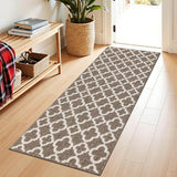 Runner Rug for Hallway 2×5feet Non Slip Kitchen Runners, Brown