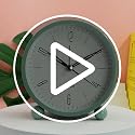 JALL Analog Alarm Clock, 4 inch Super Silent Non Ticking Small Clock with Night Light, Battery Operated, Simple Design, Old Fashioned Style Ideal Decor, for Bedroom, Bedside, Desk, Adult, Gift, Green