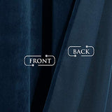 StangH Navy Blue Velvet Curtains 96 inches Long for Living Room, Luxury Blackout Sliding Door Curtains Thermal Insulated Window Drapes for Bedroom, W52 x L96 inches, 1 Panel