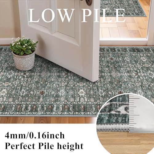Washable Hallway Runner Rug 3x16: Non Slip Runner Rugs with Rubber Backing