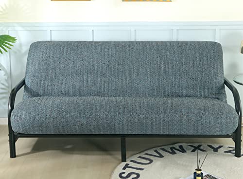 OctoRose Full Size 3 Side Zipper Upholstery Thick Linen TealBlue Futon Cover Sofa DayBed Mattress Slipcover Couch Protector (Linen-TealBlue, Full Size)